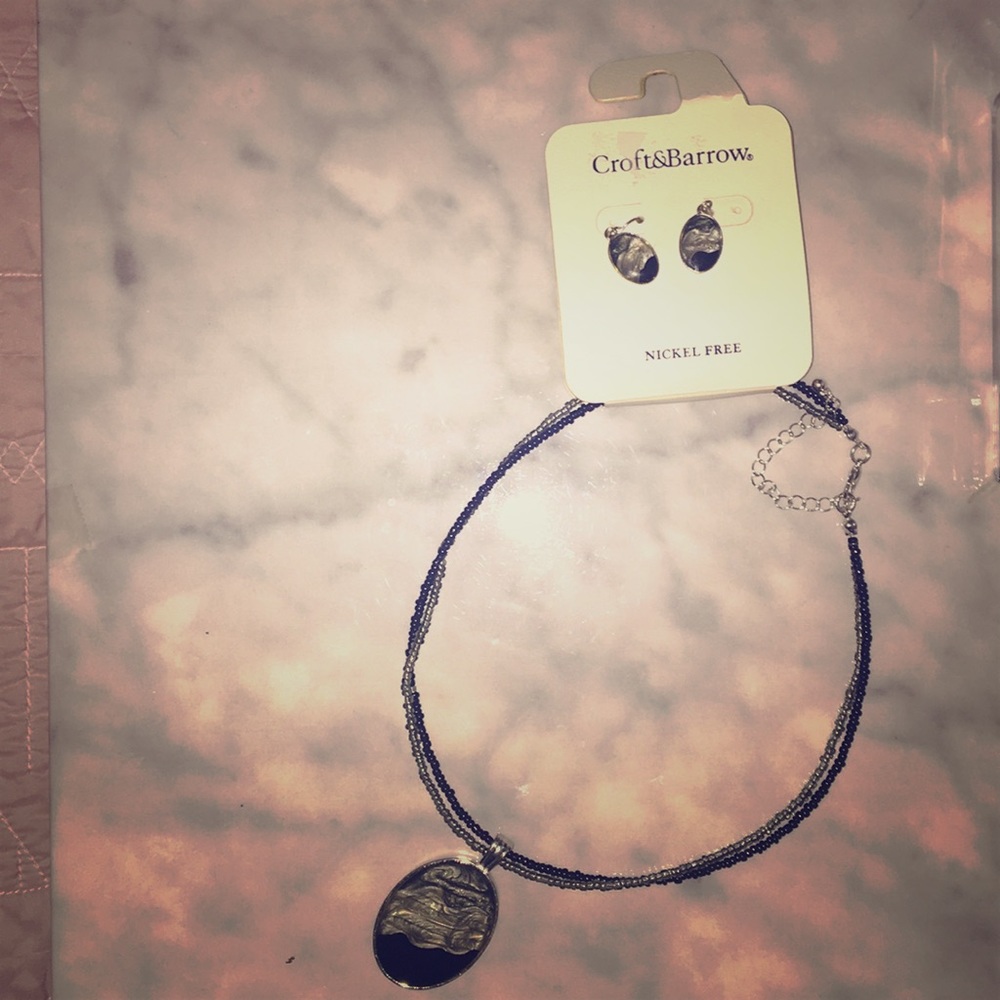 Croft&Barrow Nickel Free necklace and earrings.